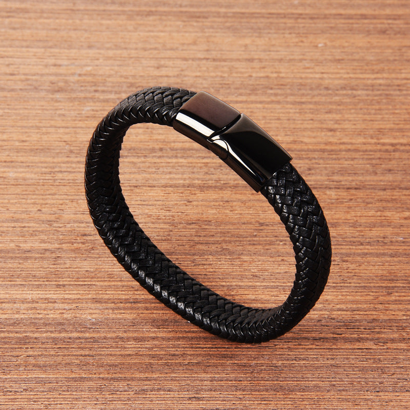 Lucento Crest "Bare Leather" Bracelets