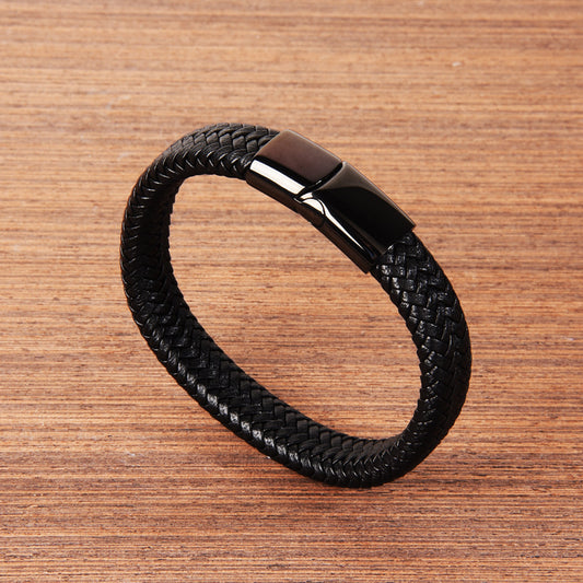 Lucento Crest "Bare Leather" Bracelets