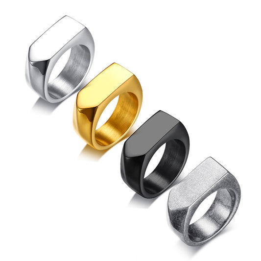 Lucento Crest "Mafia Boss" Square Rings