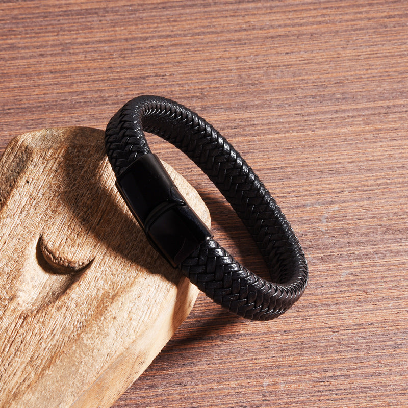 Lucento Crest "Bare Leather" Bracelets