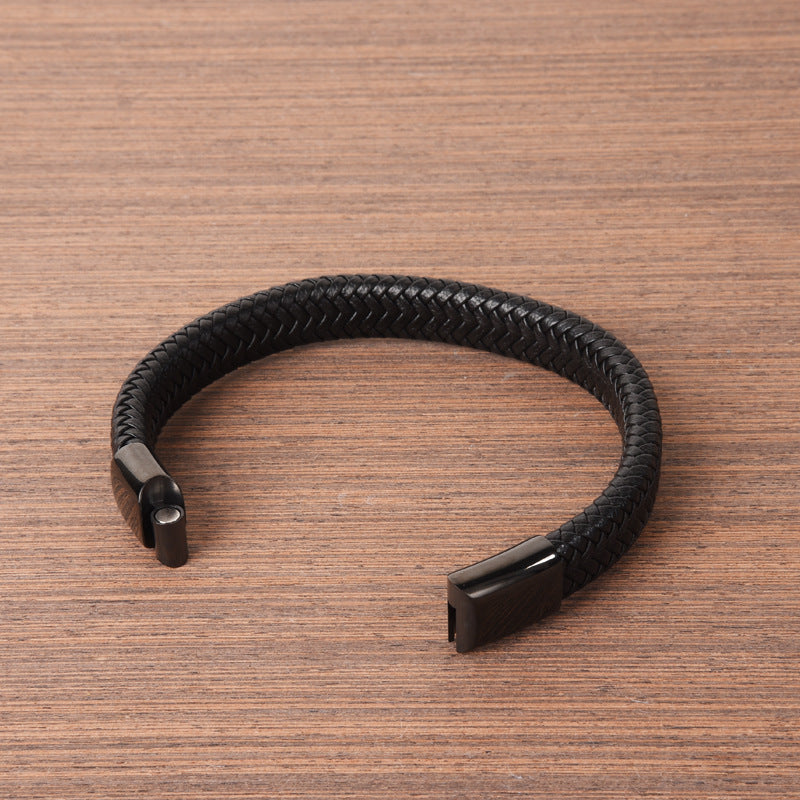 Lucento Crest "Bare Leather" Bracelets