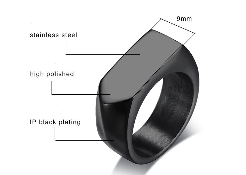 Lucento Crest "Mafia Boss" Square Rings