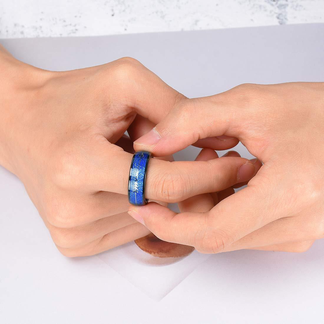 Lucento Crest "Blue Silk Arrow" Rings