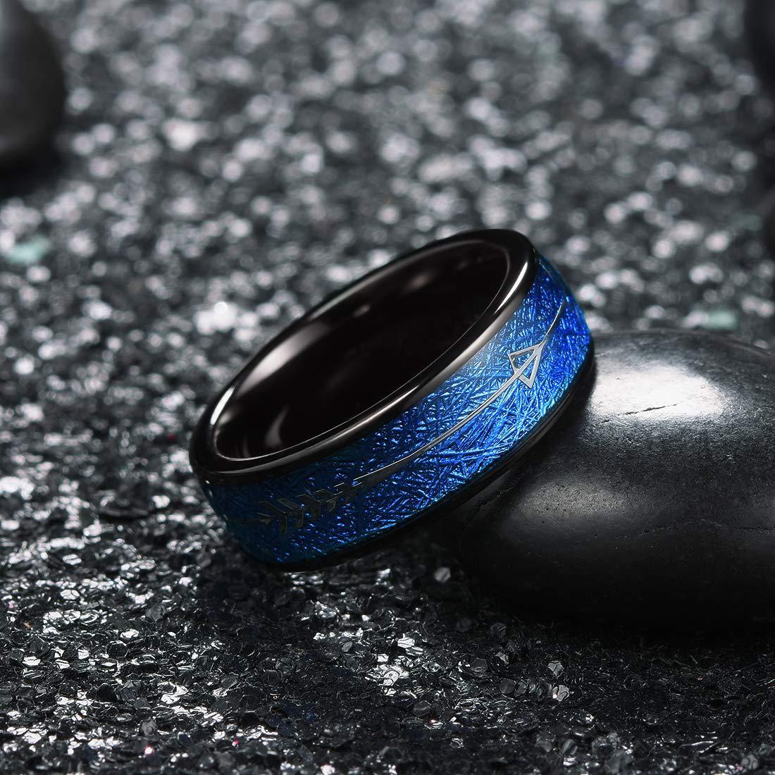 Lucento Crest "Blue Silk Arrow" Rings